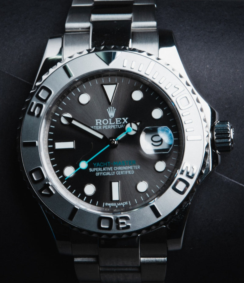 Rolex Yacth-Master 40mm Aço Mostrador Cinza Luneta Prata