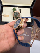 Patek Philippe Aquanaut 41mm Aço/Rose Mostrador Verde