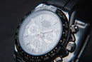 Rolex Daytona 40mm Aço Mostrador Branco Luneta Preta