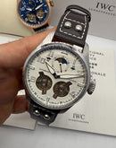 IWC PORTUGIESER YACTH CLUB TURBILHÃO - 44mm - Aço Most. Branco Puls Couro