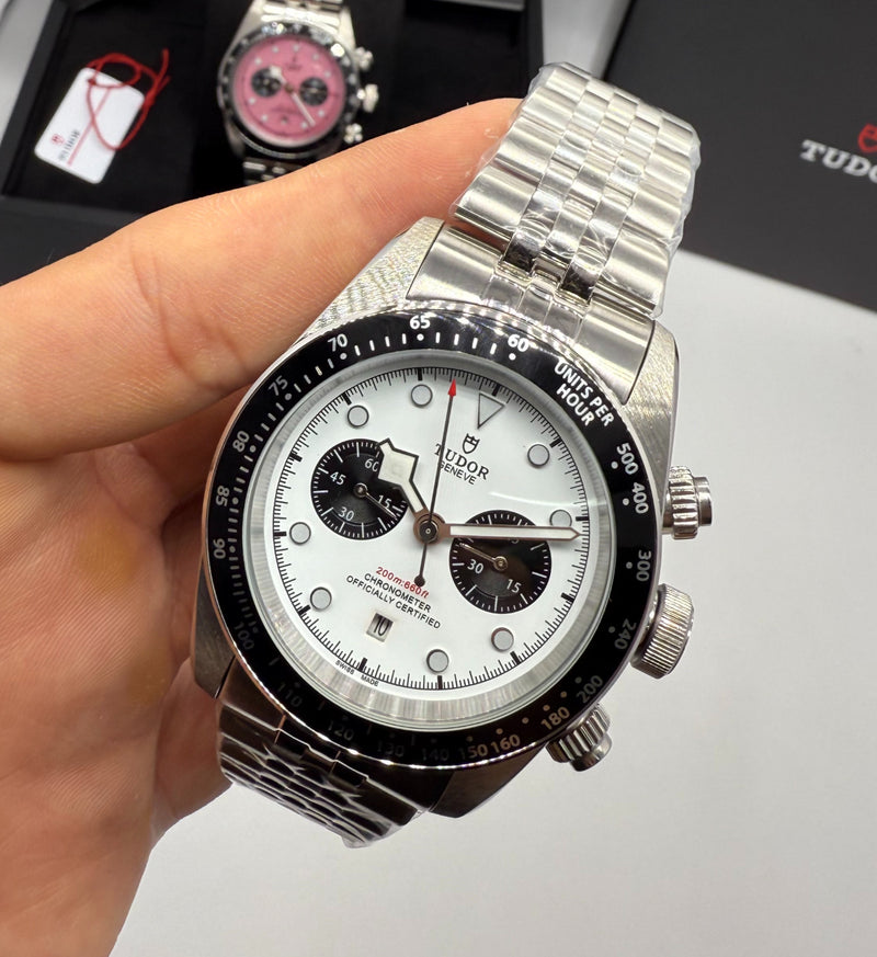 Tudor Black Bay Chrono Aço 41mm, Mostrador Branco - Jubilee