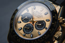 Rolex Daytona 40mm Dourado Mostrador Dourado Luneta Preta