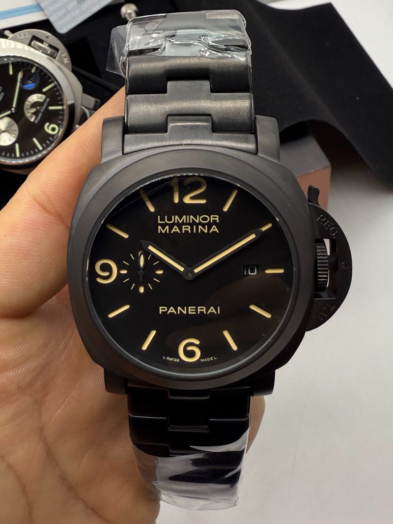 Panerai Luminor Marina 44mm, Aço, Mostrador Preto - Aço OxBlack