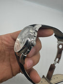 Patek Phillippe Fases da Lua 42mm Aço, Pulseira Couro