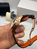 IWC PORTUGIESER YACTH CLUB TURBILHÃO - 44mm - Aço Most. Cinza Puls Couro