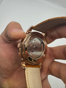 Patek Phillippe Fases da Lua 42mm Aço/Rose, Pulseira Couro