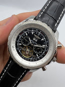 Breitling for Bentley Motors Turbilhão Aço 45mm Pulseira Couro