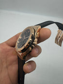 Hublot Vendome Classic Chrono 45mm, Aço/Rose Mostrador Preto Carbono