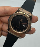 Hublot Classic Fusion Aço/Rose 45mm, Mostrador Preto, Sifras Árabe