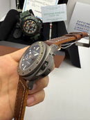 Panerai Submersible 47mm Aço Mostrador Preto, Puls. Couro
