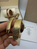 Bvlgari Serpenti Tubogas 01 Volta 35mm Aço/Dourado Mostrador Prata - Cravejado