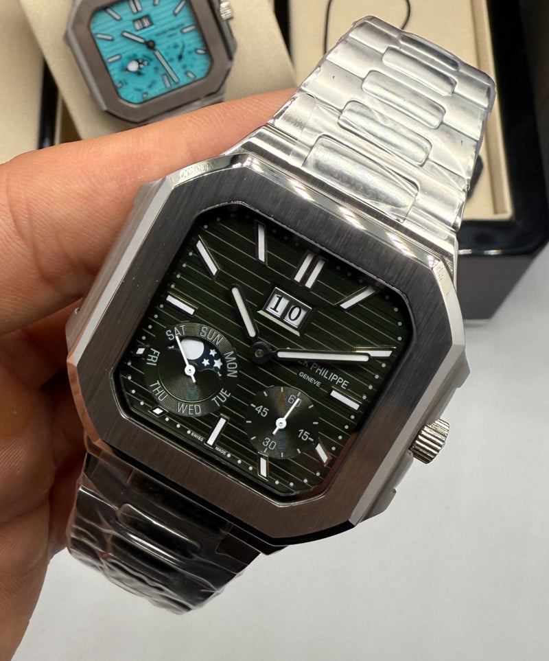 Patek Philippe Cubitus Fases da Lua 42mm, Mostrador Verde