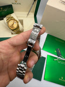 Rolex Day-Date Presidente 40mm Aço Mostrador Prata
