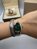 Bvlgari Serpenti Tubogas 01 Volta 35mm Aço Mostrador Verde
