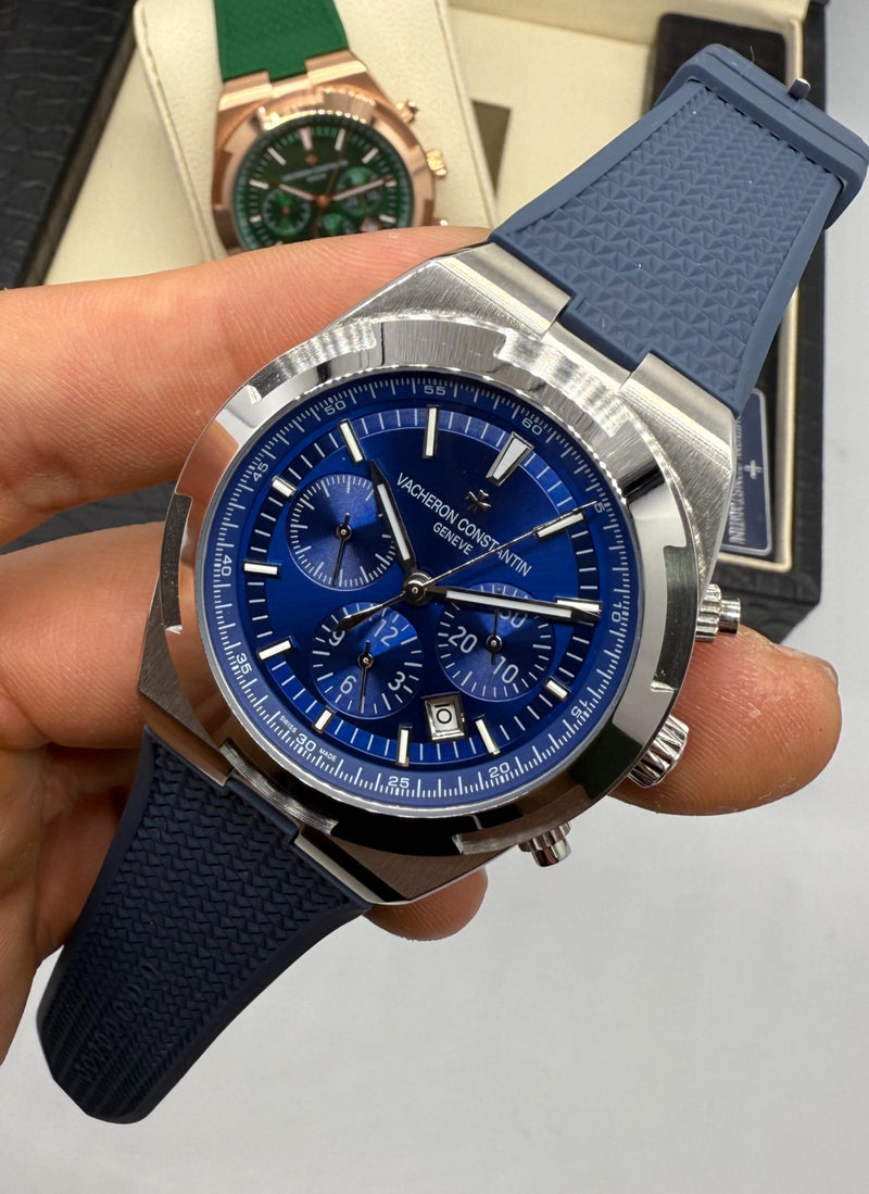 Vacheron Constantin Overseas Crono Aço 41mm, Mostrador Azul