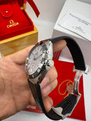 Omega Constellation 41 mm, Aço em Bracelete de Couro - CLONE