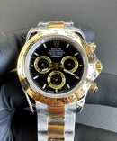 Rolex Daytona 40mm Aço/Dourado Mostrador Preto