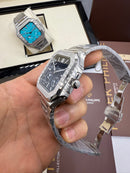 Patek Philippe Cubitus Aço, Fases da Lua 42mm, Mostrador Azul