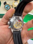 Rolex Daytona 40mm Aço Mostrador Ice Blue Luneta Marrom