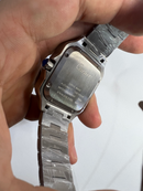Cartier Santos 40mm - Aço Mostrador Azul - Pulseira Aço