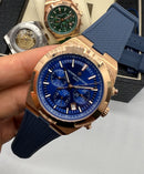 Vacheron Constantin Overseas Crono Aço/Rose 41mm, Mostrador Azul