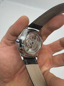 Cartier Drive 41mm Turbilhão Aço - Mostrador Azul - Pulseira Couro
