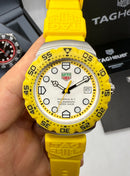 TAG Heuer F1 Solargraph 38mm Amarelo - Pulseira Borracha -