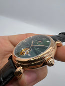 Vacheron Constantin Fases da Lua Turbilhão Aço/Rose 42mm, Mostrador Verde