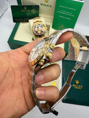 Rolex Daytona 40mm Aço/Dourado, Mostrador Branco