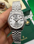 Rolex Datejust 36mm/31mm Aço - Mostrador Prata - Puls. Jubilee - CLONE