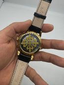 Patek Phillippe Turbilhão 42mm Aço/Dourado, Pulseira Couro