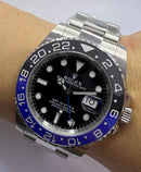 Rolex GMT-Master ll 40mm, Batman, Aço, Pulseira Oyster - CLONE