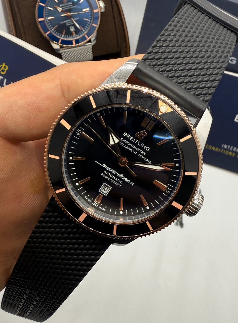 Breitling Superocean Aço 44mm Pulseira Borracha