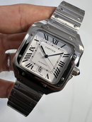 Cartier Santos 40mm - Aço Mostrador Branco - Pulseira Aço
