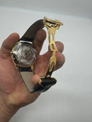 Cartier Drive 41mm Turbilhão Aço/Dourado  - Mostrador Branco - Pulseira Couro