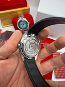 Omega Aquaterra 41,5mm Aço, Pulseira Borracha