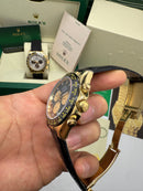 Rolex Daytona 40mm Aço/Dourado Mostrador Preto Luneta Preta
