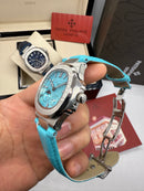 Patek Philippe Nautilus Fases da Lua 40mm, Aço - TIFFANY