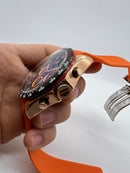 TAG Heuer F1 SENNA Calibre 16, 43mm Aço, Mostrador Preto e Laranja