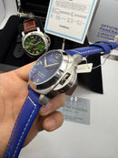 Panerai Luminor Marina 44 mm Aço Mostrador Azul - Pulseira Couro
