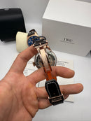 IWC PORTUGIESER YACTH CLUB TURBILHÃO - 44mm - Aço Most. Cinza Puls Couro