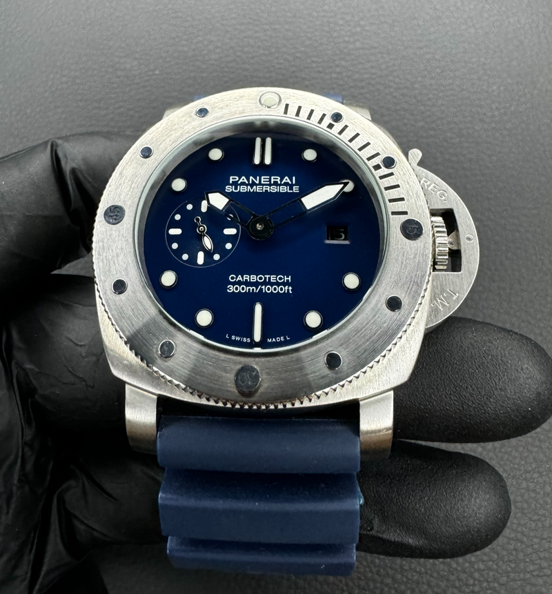 Panerai Submersible 47mm Aço Mostrador Azul