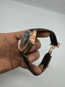 Omega Aquaterra 41,5mm Aço/Rose, Pulseira Couro