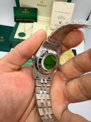 Rolex Date-Just 31mm/36mm Aço, Mostrador Rose, Luneta Canelada