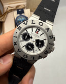 Bvlgari Aluminium Crono 41mm - Aço - Mostrador Branco
