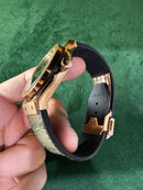 Hublot Classic Fusion 45mm Aço Rosê Mostrador Cinza Puls. Couro com Borracha
