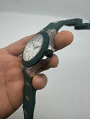 Bvlgari Alumium 40mm - Mostrador Cinza Aluminio Pulseira Borracha Verde