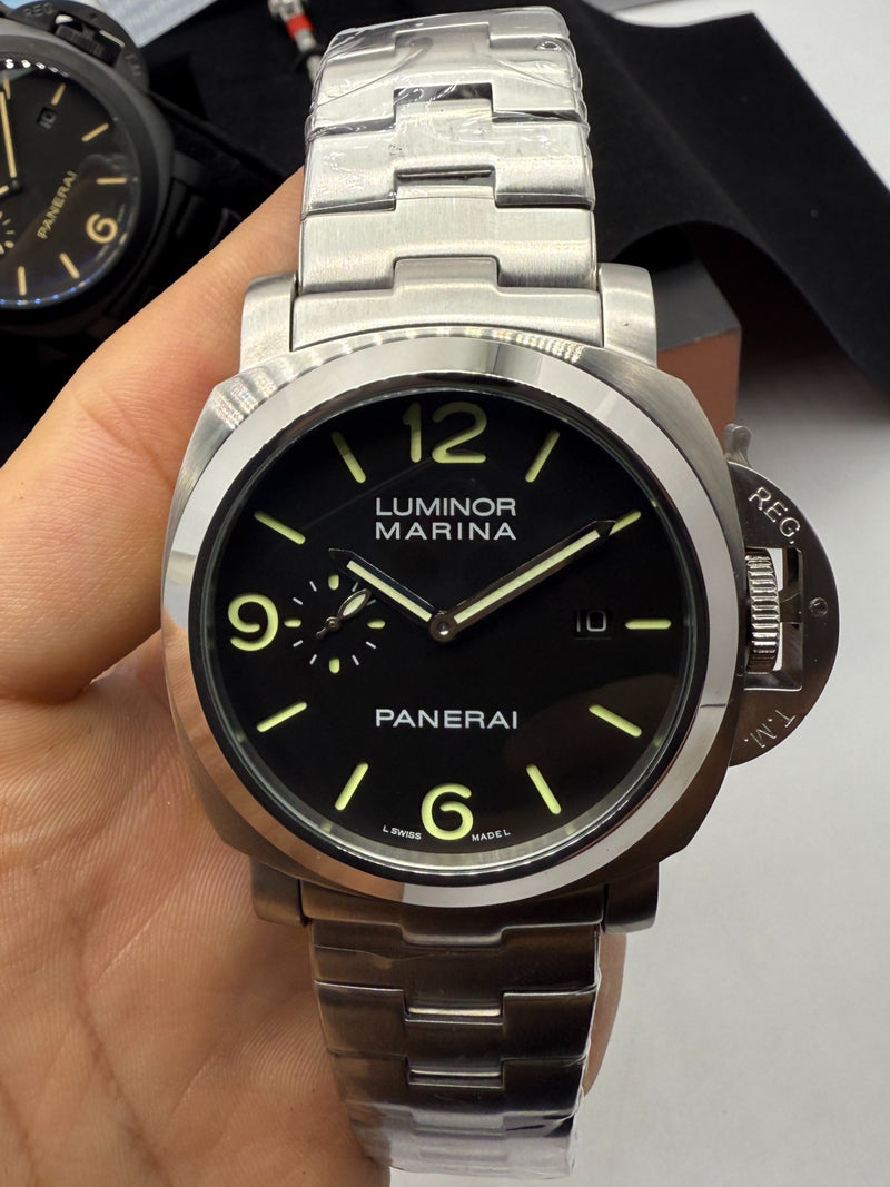 Panerai Luminor Marina 44mm, Aço, Mostrador Preto