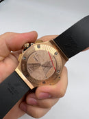 Hublot Big Bang 44mm Aço/Rose Mostrador Preto
