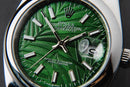 Rolex Datejust 36mm Aço Mostrador Verde-Folhas Luneta Abaulada